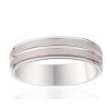 Alliance en palladium 6 mm pour femmes et hommes finition sablée
