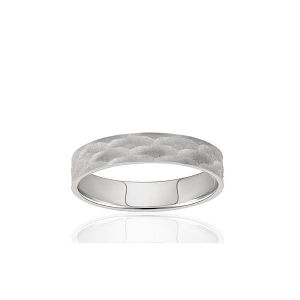 Alliance or blanc 9 ou 18 carats pour hommes et femmes