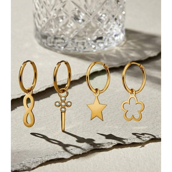 Créoles or jaune 18 carats "étoile" enfant
