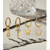 Créoles or jaune 18 carats "étoile" enfant