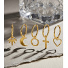 Créoles or jaune 18 carats "soleil zirconiums"