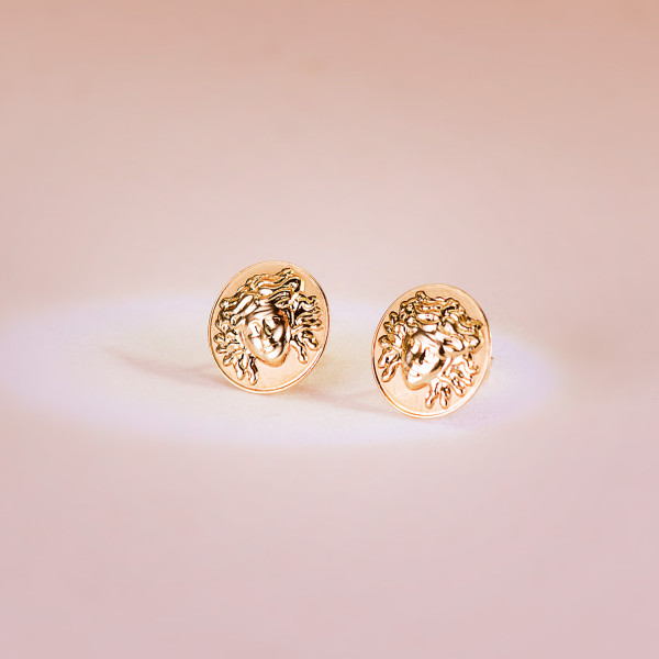 Boucles d'oreilles or 18 carats "méduse"