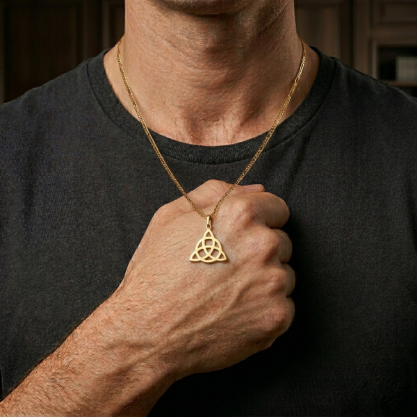 Pendentif "symbole de la Trinité" or 18 carats