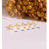 Boucles d'oreilles or 18 carats et perle 4 mm pour enfant