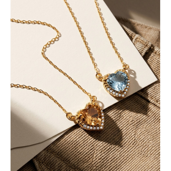 Collier ras du cou or 18 carats, améthyste et zirconiums