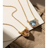 Collier ras du cou or 18 carats, améthyste et zirconiums