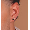 Boucles d'oreilles or 18 carats "croix" et zirconiums 6,5 x 5 mm