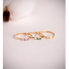 Bague or 18 carats, améthyste et zirconiums