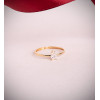 Bague diamant de synthèse 0,35 carat et or jaune 18 carats