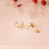 Boucles d'oreilles or jaune 18 carats et zirconiums "papillons" pour enfant
