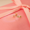 Boucles d'oreilles or jaune 18 carats et zirconiums "cœurs" pour enfant