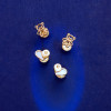 Boucles d'oreilles or 18 carats "ourson" pour enfant 7 mm