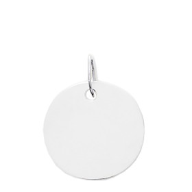 Pendentif or blanc 18 carats personnalisable 19 x 15 mm