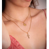 Pendentif croix torsadée or jaune 18 carats
