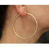 Créoles or jaune 18 carats pour femmes