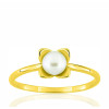 Bague or jaune 18 carats et perle de culture 5 mm