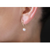 Boucles d'oreilles perle de culture 7/8 mm et or jaune 18 carat