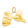 Pendentif or 18 carats "Guadeloupe"