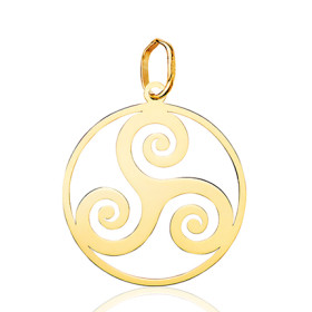 Pendentif or jaune 18 carats "Triskell" 20 mm
