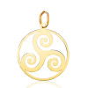 Pendentif or jaune 18 carats "Triskell" 20 mm