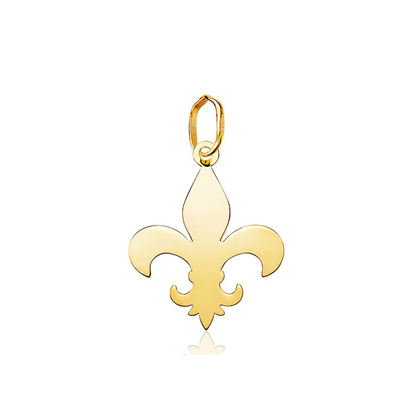 Pendentif or 18 carats "fleur de lys"