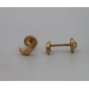 Boucles d'oreilles or 750/1000 "croissant de lune"