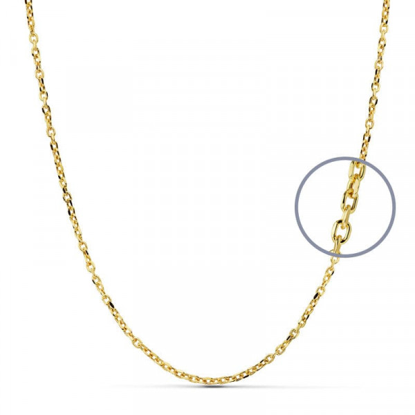 Chaine or jaune 18 carats forçat 45 cm
