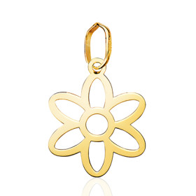 Pendentif or 18 carats "fleur ajourée"