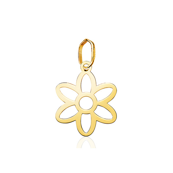 Pendentif or 18 carats "fleur ajourée"
