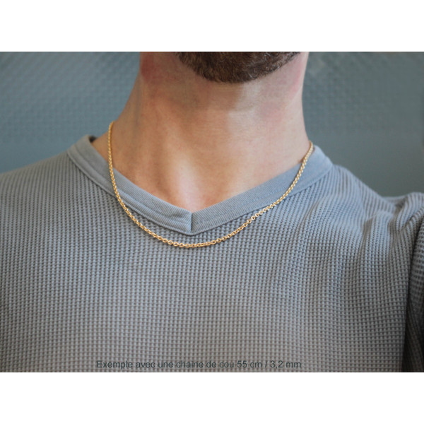 Chaine or jaune 18 carats 55 cm maille forçat