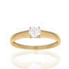 Bague diamant de synthèse 0,30 carat et or 18 carats