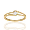 Bague diamant de synthèse 0,10 carat et or 18 carats