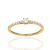 Bague diamant de synthèse 0,19 carat et or 18 carats