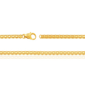 Bracelet or 18 carats maille Bismarck 2,4 mm