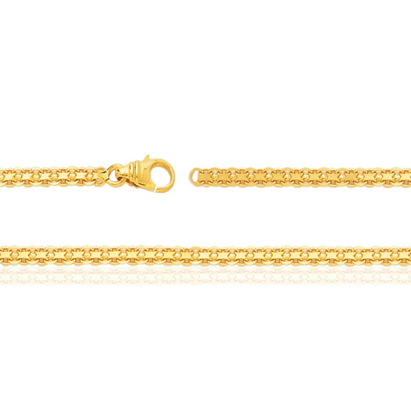 Bracelet or 18 carats maille Bismarck 2,4 mm