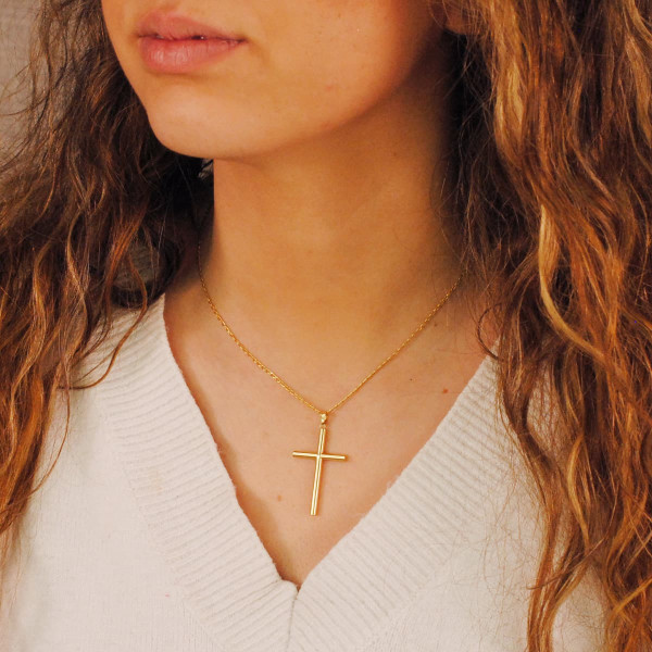 Pendentif croix en or jaune 750/1000