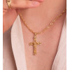 Pendentif croix et Christ or jaune 750/1000