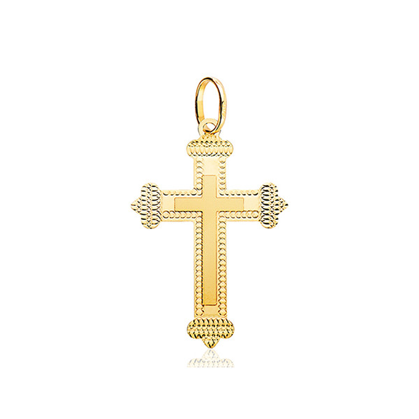 Pendentif croix en or jaune 18 carats