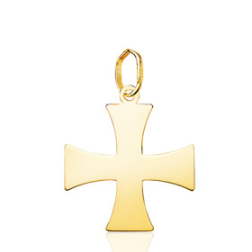 Pendentif croix de templier en or 18 carats