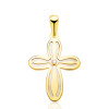 Pendentif croix en or 18 carats et zirconium