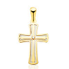 Pendentif croix or 18 carats et zirconium
