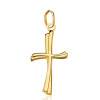 Pendentif croix torsadée or jaune 18 carats