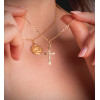 Pendentif croix torsadée or jaune 750/1000