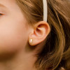 Boucles d'oreilles or 18 carats et zirconiums "ourson"