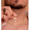 Pendentif croix et Christ or jaune 18 carats