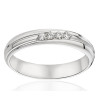 Alliance en palladium et diamants 0,056 carat