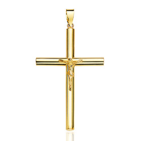 Pendentif croix et Christ or 18 carats