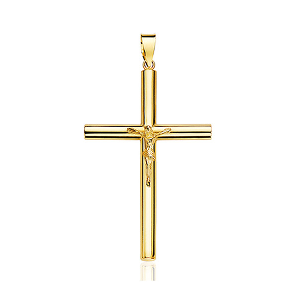 Pendentif croix et Christ or 18 carats