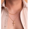 Pendentif croix et Christ or jaune 750/1000