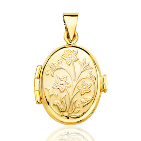Pendentif cassolette or jaune 18 carats